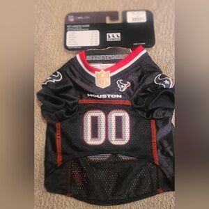 NFL  Texans Pet Jersey with Red and White Stripes